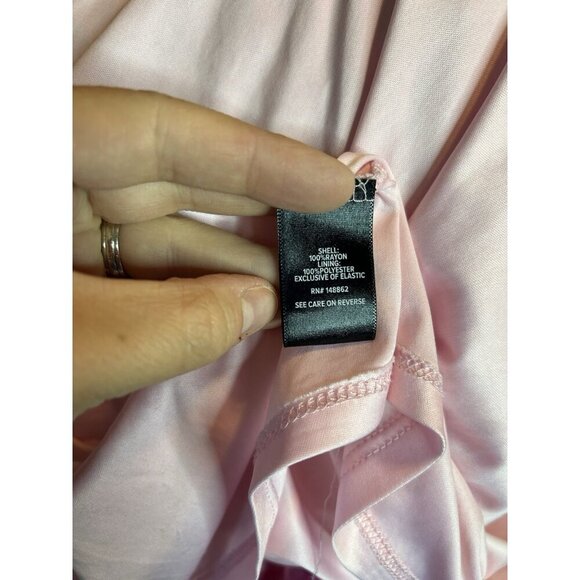 TORRID Pink Tie Dye Cold Shoulder Dress‎ Handkerchief Skater Dress Sz 0 (L) NWOT - Picture 11 of 12